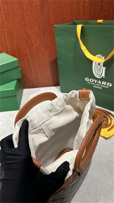 Go*ard beluga mini bag Go*ardine canvas & chevroches calfskin black &tan