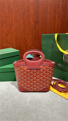 Go*ard beluga mini bag Go*ardine canvas & chevroches calfskin red