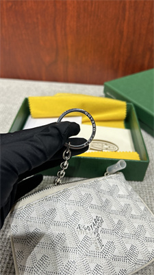 Go*ard key pouch coin purse Go*ardine canvas & chevroches calfskin white