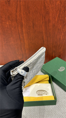 Go*ard key pouch coin purse Go*ardine canvas & chevroches calfskin white