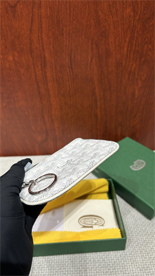 Go*ard key pouch coin purse Go*ardine canvas & chevroches calfskin white