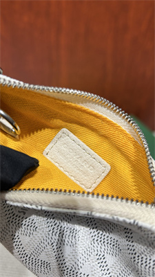 Go*ard key pouch coin purse Go*ardine canvas & chevroches calfskin white