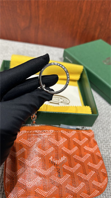 Go*ard key pouch coin purse Go*ardine canvas & chevroches calfskin orange