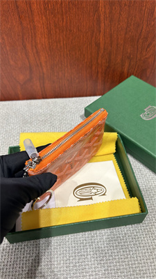 Go*ard key pouch coin purse Go*ardine canvas & chevroches calfskin orange