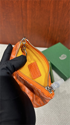 Go*ard key pouch coin purse Go*ardine canvas & chevroches calfskin orange