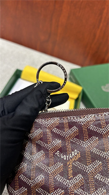 Go*ard key pouch coin purse Go*ardine canvas & chevroches calfskin burgundy