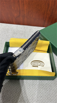 Go*ard key pouch coin purse Go*ardine canvas & chevroches calfskin navy blue