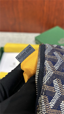 Go*ard key pouch coin purse Go*ardine canvas & chevroches calfskin navy blue