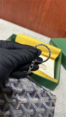 Go*ard key pouch coin purse Go*ardine canvas & chevroches calfskin navy blue