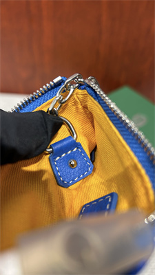 Go*ard key pouch coin purse Go*ardine canvas & chevroches calfskin sky blue