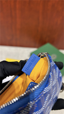 Go*ard key pouch coin purse Go*ardine canvas & chevroches calfskin sky blue