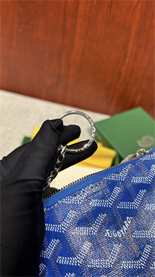 Go*ard key pouch coin purse Go*ardine canvas & chevroches calfskin sky blue