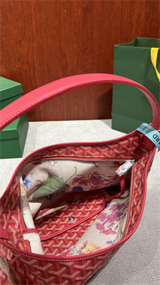 Go*ard bohème hobo bag Go*ardine canvas & chevroches calfskin fuchsia