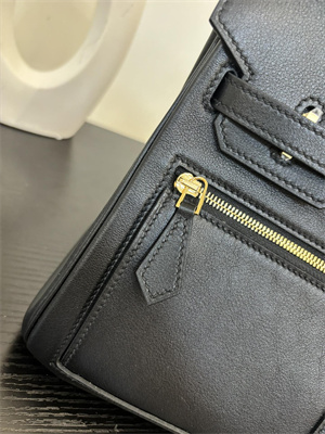 Birkin Colormatic Bag Swift Leather 25/30 Gold/Silver Hardware In Black Color HS