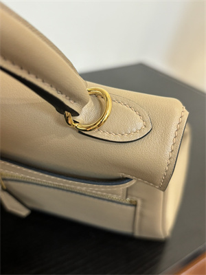 Kelly Colormatic Bag Swift Leather 25/28CM Gold/Silver Hardware In Trench Color HS