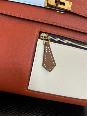 Kelly Colormatic Bag Swift Leather 25/28CM Gold/Silver Hardware In CUIVRE, NATA, LIME, BLEU BRUME & CHAI Color HS
