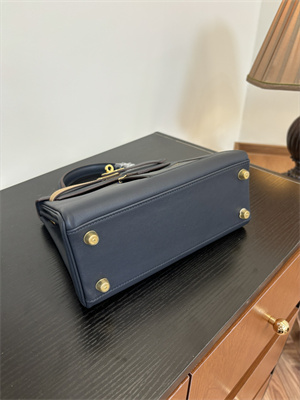 Kelly Colormatic Bag Swift Leather 25/28CM Gold/Silver Hardware In Bleu Marine, Black, Chai, Gold and Etoupe Color HS