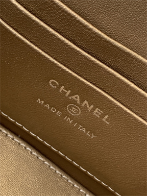 Ch*el vanity case lambskin & silver-tone metal black ap3940