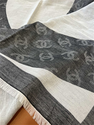 Ch*el wool/cashmere/silk scarf/shawl 38933