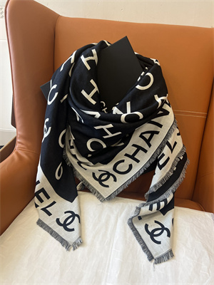 Ch*el wool/cashmere/silk scarf/shawl 38936