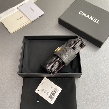 Ch*el card holder lambskin/grained calfskin ap0342