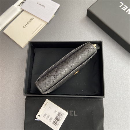 Ch*el classic card holder lambskin/grained calfskin ap1650