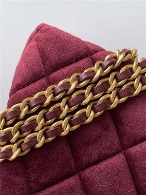 Cha.nel Mini Shopping Bag Kelly Bag Velvet Gold-Tone Metal AS4416