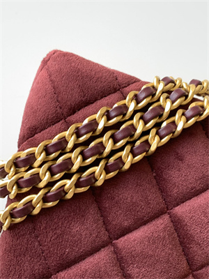 Cha.nel Mini Shopping Bag Kelly Bag Velvet Gold-Tone Metal  AS4416