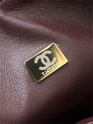 Ch*el small classic flap bag grained calfskin gold tone metal black 01117 top