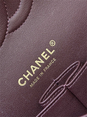 Ch*el medium classic flap bag lambskin gold tone metal black 01112 top