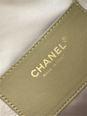 Ch*el 25 medium handbag tweed gold tone metal white as5311