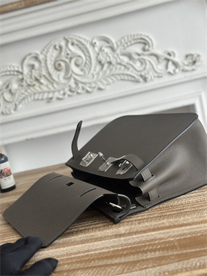 H**mes jypsiere togo leather silver tone metal etain color hs