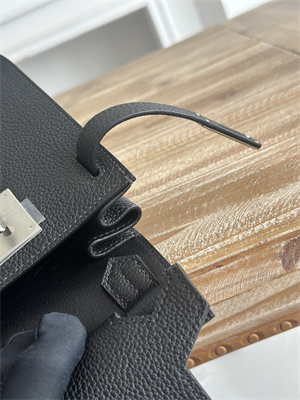 H**mes jypsiere togo leather silver tone metal black color hs