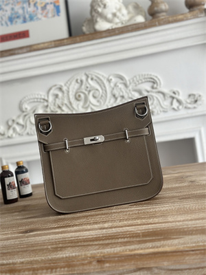 H**mes jypsiere togo leather silver tone metal etoupe color hs