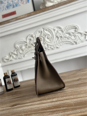 H**mes jypsiere togo leather silver tone metal etoupe color hs