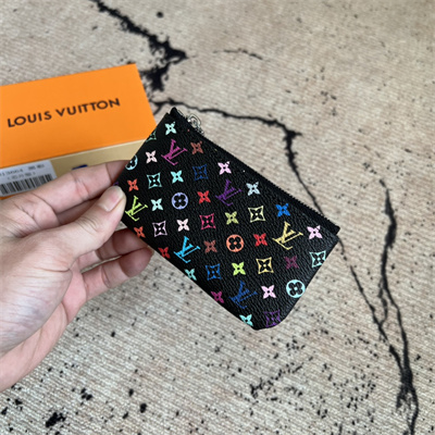 LV X TM Key Pouch Monogram Canvas Black Colorful M13664