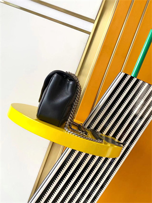 Y.S.L LOULOU Small in MATELASSÉ lambskin Silver Tone Metal Black Color