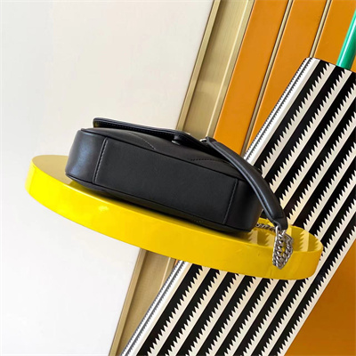 Y.S.L LOULOU Mini in MATELASSÉ lambskin Silver Tone Metal Black Color