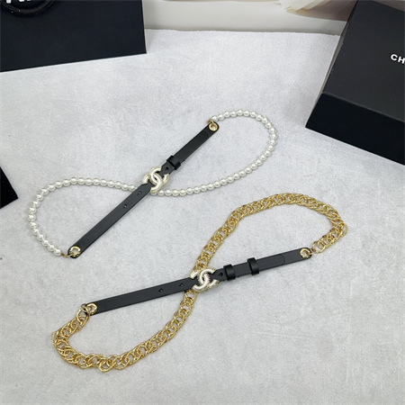 Ch*el belts in lambskin 15mm in black color options