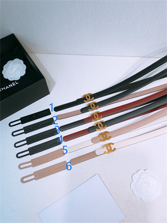 Ch*el belts in calfskin 15mm gold/silver hardware 12 color options