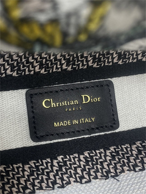 CD Medium Lady D-Lite Bag  Embroidery White Multicolors