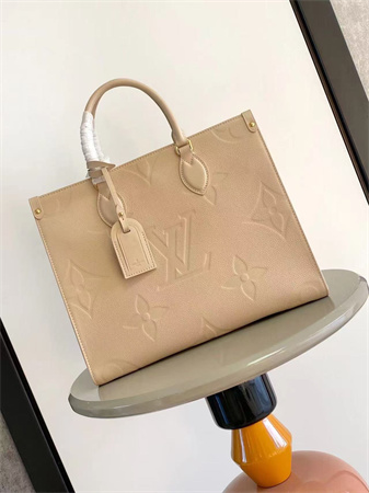 L.V ONTHEGO MM Monogram Empreinte Leather Sand M14255