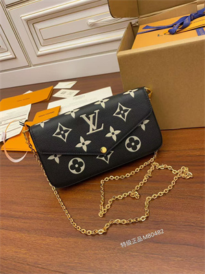 L.V Felicie Pochette Monogram Empreinte Black/Beige M82479 TOP