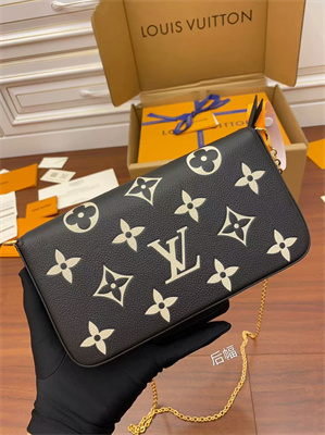 L.V Felicie Pochette Monogram Empreinte Black/Beige M82479 TOP