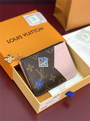 L.V Rommy Card Holder Vivienne Winter Holidays Monogram Canvas Snowy Pearl M15333