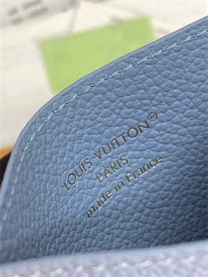 L.V Charms Card Holder Monogram Empreinte Cowhider Azure Blue M13649