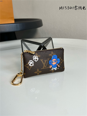 LV Key Pouch Monogram Canvas Monogram Blue Frost M15341