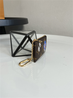 LV Key Pouch Monogram Canvas Monogram Blue Frost M15341