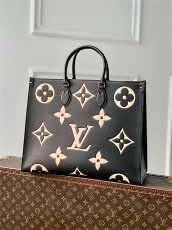 L.V ONTHEGO GM Monogram Empreinte Black/Beige M45945