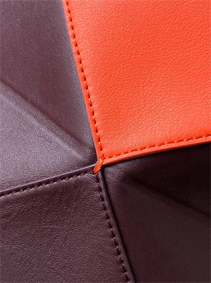 L0ew* medium puzzle fold tote in shinny calfskin